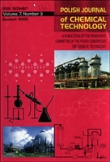 Polish Journal of Chemical Technology : a publication of the Permanent Committee of the Polish Congresses on Chemical Technology
