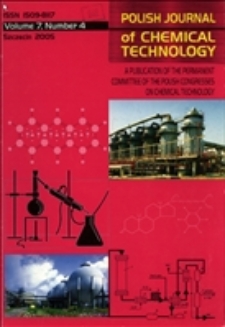 Polish Journal of Chemical Technology : a publication of the Permanent Committee of the Polish Congresses on Chemical Technology