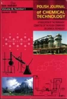 Polish Journal of Chemical Technology : a publication of the Permanent Committee of the Polish Congresses on Chemical Technology
