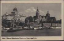 Stettin, Blick auf Hakenterrasse, Museum und Regierungsgebäude