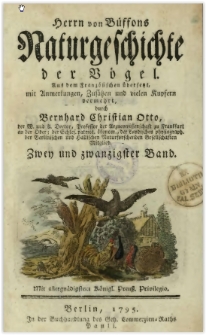 Naturgeschichte der Vögel. Bd. 22