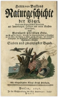 Naturgeschichte der Vögel. Bd. 27
