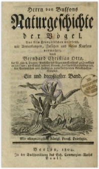 Naturgeschichte der V&ouml;gel. Bd. 31