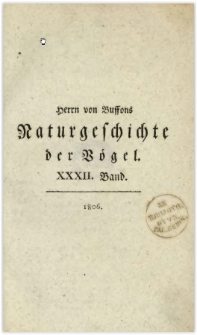 Naturgeschichte der Vögel. Bd. 32