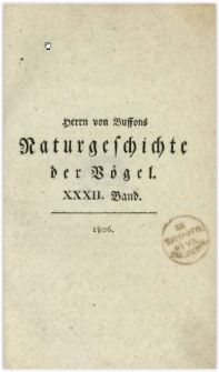 Naturgeschichte der V&ouml;gel. Bd. 32