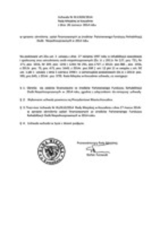 Uchwała Rady Miejskiej w Koszalinie nr XLV/659/2014