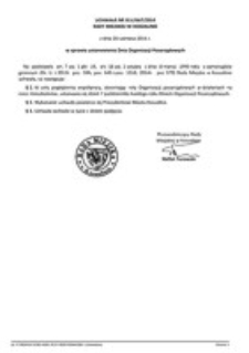 Uchwała Rady Miejskiej w Koszalinie nr XLV/667/2014