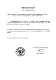 Uchwała Rady Miejskiej w Koszalinie nr XLVIII/674/2014