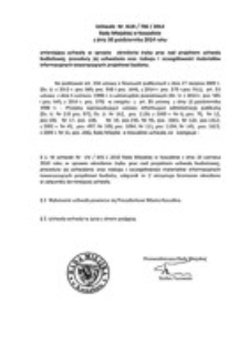 Uchwała Rady Miejskiej w Koszalinie nr XLIX/706/2014