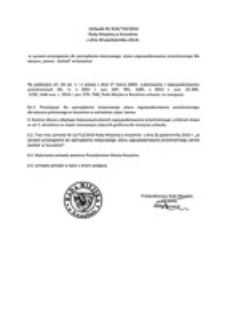 Uchwała Rady Miejskiej w Koszalinie nr XLIX/710/2014