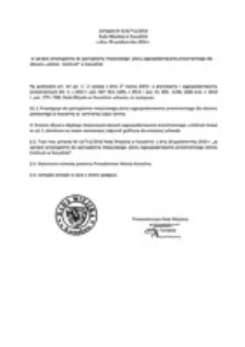 Uchwała Rady Miejskiej w Koszalinie nr XLIX/711/2014