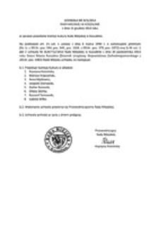 Uchwała Rady Miejskiej w Koszalinie nr III/4/2014
