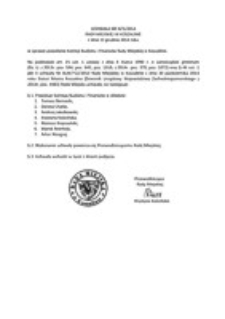 Uchwała Rady Miejskiej w Koszalinie nr III/5/2014