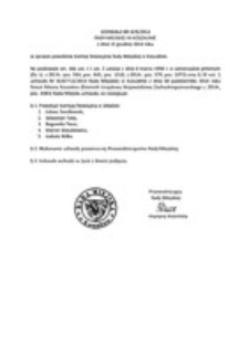 Uchwała Rady Miejskiej w Koszalinie nr III/8/2014