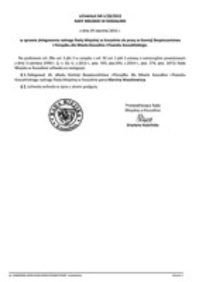 Uchwała Rady Miejskiej w Koszalinie nr V/28/2015