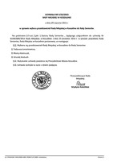 Uchwała Rady Miejskiej w Koszalinie nr V/32/2015