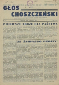 Głos Choszczeński : organ Powiatowego Komitetu Frontu Narodowego. 1954 nr 5