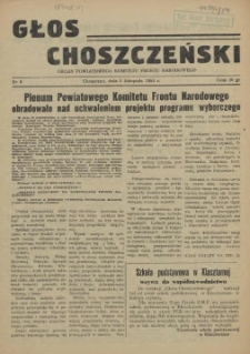 Głos Choszczeński : organ Powiatowego Komitetu Frontu Narodowego. 1954 nr 9