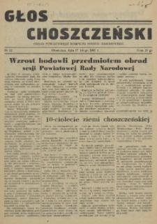 Głos Choszczeński : organ Powiatowego Komitetu Frontu Narodowego. 1955 nr 12