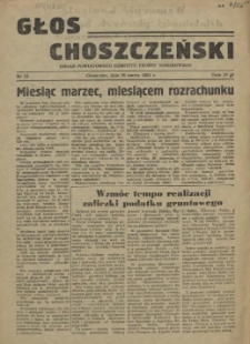 Głos Choszczeński : organ Powiatowego Komitetu Frontu Narodowego. 1955 nr 13