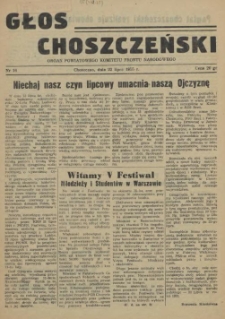 Głos Choszczeński : organ Powiatowego Komitetu Frontu Narodowego. 1955 nr 16