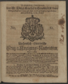 Wochentlich-Stettinische Frag- und Anzeigungs-Nachrichten. 1740 No. 10