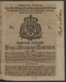 Wochentlich-Stettinische Frag- und Anzeigungs-Nachrichten. 1740 No. 11