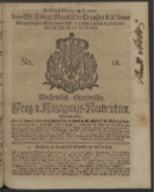 Wochentlich-Stettinische Frag- und Anzeigungs-Nachrichten. 1740 No. 18