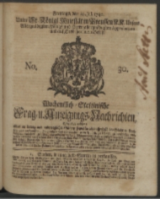 Wochentlich-Stettinische Frag- und Anzeigungs-Nachrichten. 1740 No. 30