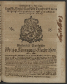 Wochentlich-Stettinische Frag- und Anzeigungs-Nachrichten. 1740 No. 35