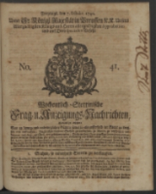 Wochentlich-Stettinische Frag- und Anzeigungs-Nachrichten. 1740 No. 41