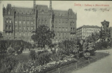 Stettin, Rathaus und Manzelbrunnen