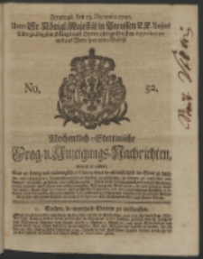 Wochentlich-Stettinische Frag- und Anzeigungs-Nachrichten. 1740 No. 52
