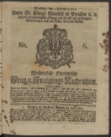 Wochentlich-Stettinische Frag- und Anzeigungs-Nachrichten. 1742 No. 6