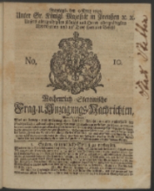 Wochentlich-Stettinische Frag- und Anzeigungs-Nachrichten. 1742 No. 10