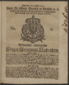 Wochentlich-Stettinische Frag- und Anzeigungs-Nachrichten. 1742 No. 18