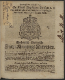 Wochentlich-Stettinische Frag- und Anzeigungs-Nachrichten. 1742 No. 25