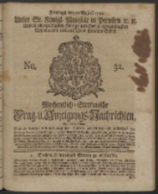 Wochentlich-Stettinische Frag- und Anzeigungs-Nachrichten. 1742 No. 32