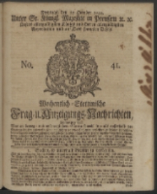 Wochentlich-Stettinische Frag- und Anzeigungs-Nachrichten. 1742 No. 41