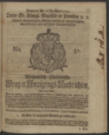 Wochentlich-Stettinische Frag- und Anzeigungs-Nachrichten. 1742 No. 51