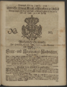 Wochentliche Stettinische zur Handlung nützliche Preis-Courante der Waaren und Wechsel-Cours, wie auch Frage- und Anzeigungs-Nachrichten. 1728 No. 20
