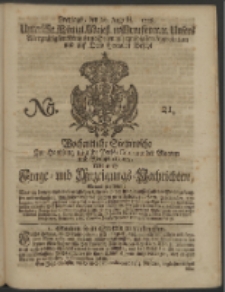 Wochentliche Stettinische zur Handlung nützliche Preis-Courante der Waaren und Wechsel-Cours, wie auch Frage- und Anzeigungs-Nachrichten. 1728 No. 21