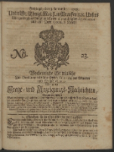 Wochentliche Stettinische zur Handlung nützliche Preis-Courante der Waaren und Wechsel-Cours, wie auch Frage- und Anzeigungs-Nachrichten. 1728 No. 23