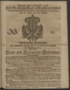 Wochentliche Stettinische zur Handlung nützliche Preis-Courante der Waaren und Wechsel-Cours, wie auch Frage- und Anzeigungs-Nachrichten. 1728 No. 25