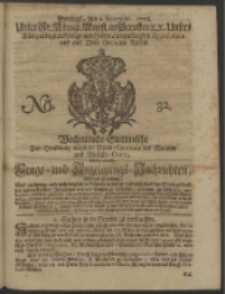 Wochentliche Stettinische zur Handlung n&uuml;tzliche Preis-Courante der Waaren und Wechsel-Cours, wie auch Frage- und Anzeigungs-Nachrichten. 1728 No. 32