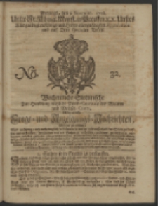 Wochentliche Stettinische zur Handlung nützliche Preis-Courante der Waaren und Wechsel-Cours, wie auch Frage- und Anzeigungs-Nachrichten. 1728 No. 32