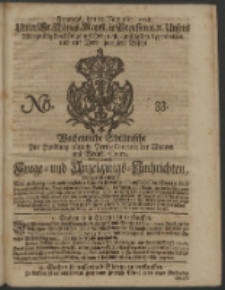 Wochentliche Stettinische zur Handlung nützliche Preis-Courante der Waaren und Wechsel-Cours, wie auch Frage- und Anzeigungs-Nachrichten. 1728 No. 33