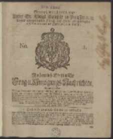 Wochentlich-Stettinische Frag- und Anzeigungs-Nachrichten. 1747 No. 1