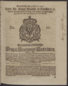 Wochentlich-Stettinische Frag- und Anzeigungs-Nachrichten. 1747 No. 10