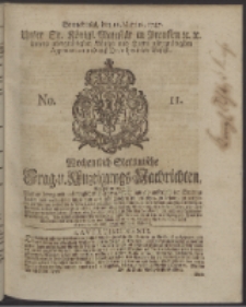 Wochentlich-Stettinische Frag- und Anzeigungs-Nachrichten. 1747 No. 11